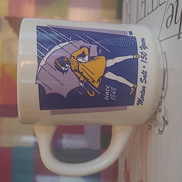 VINTAGE 1968 MORTON SALT 150 YEARS COMMEMORATIVE MUG - Picture 3 of 6